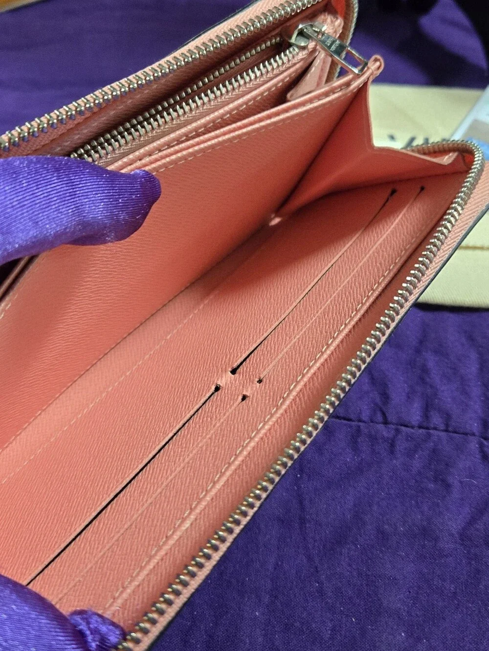 Louis Vuitton Limited Edition Epi "Aqua Line" Leather Zippy Long Wallet With COA - Picture 13 of 16